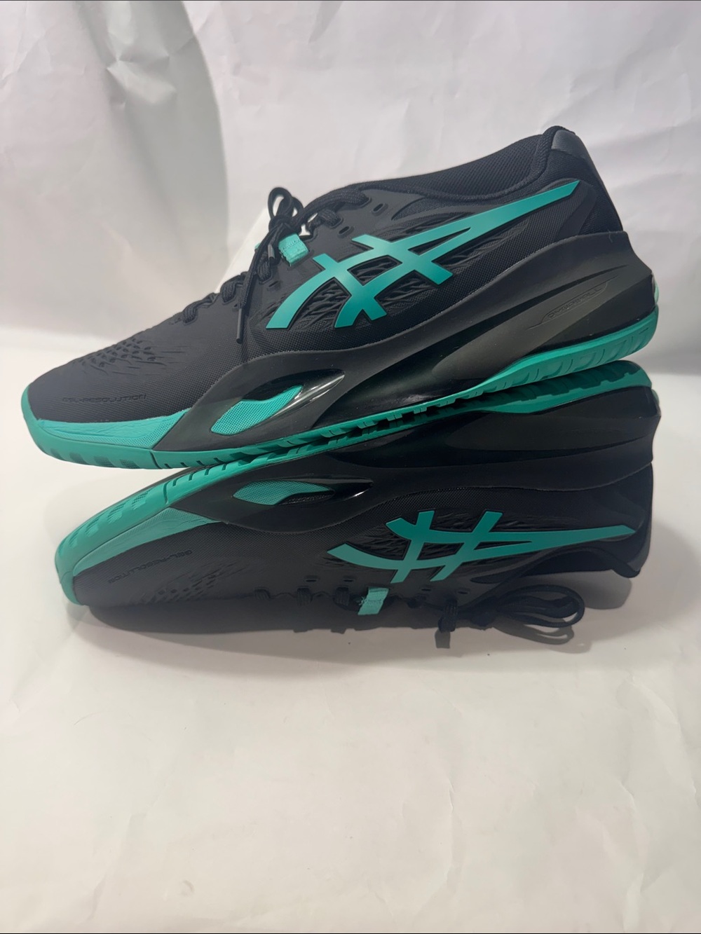 ASICS GEL-Resolution X Men’s 10.5 Tennis Shoes Black Teal NEW $165